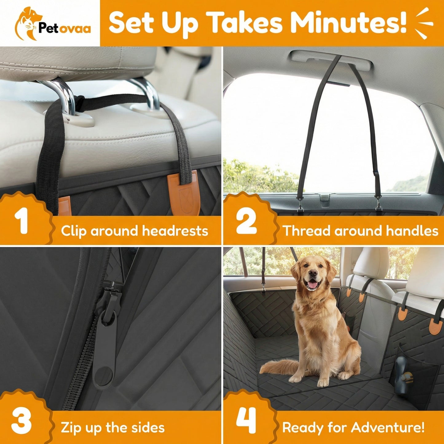 Petovaa™ Waterproof Dog Car Seat Cover