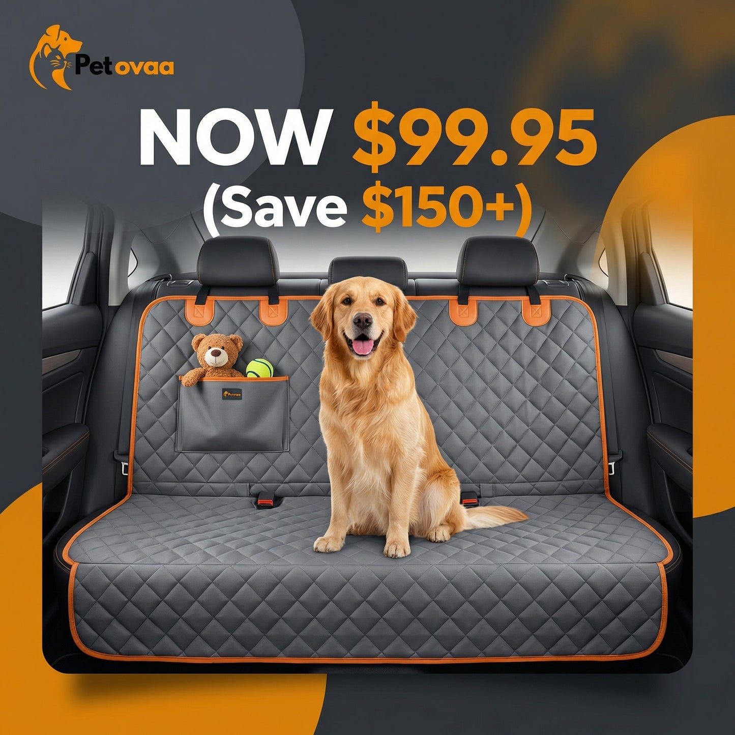 Petovaa™ Waterproof Dog Car Seat Cover