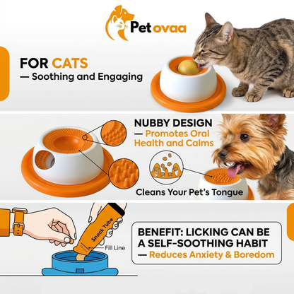 Petovaa™ Lick Mat, Yogurt Licking Plate Slow Feeder for Dogs & Cats