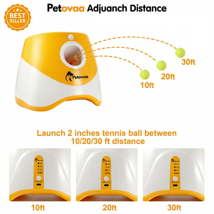 Petovaa™ Automatic Tennis Ball Launcher – Endless Fetch Fun for Dogs (Includes 3 Tennis Balls) 🎾🐶⚡