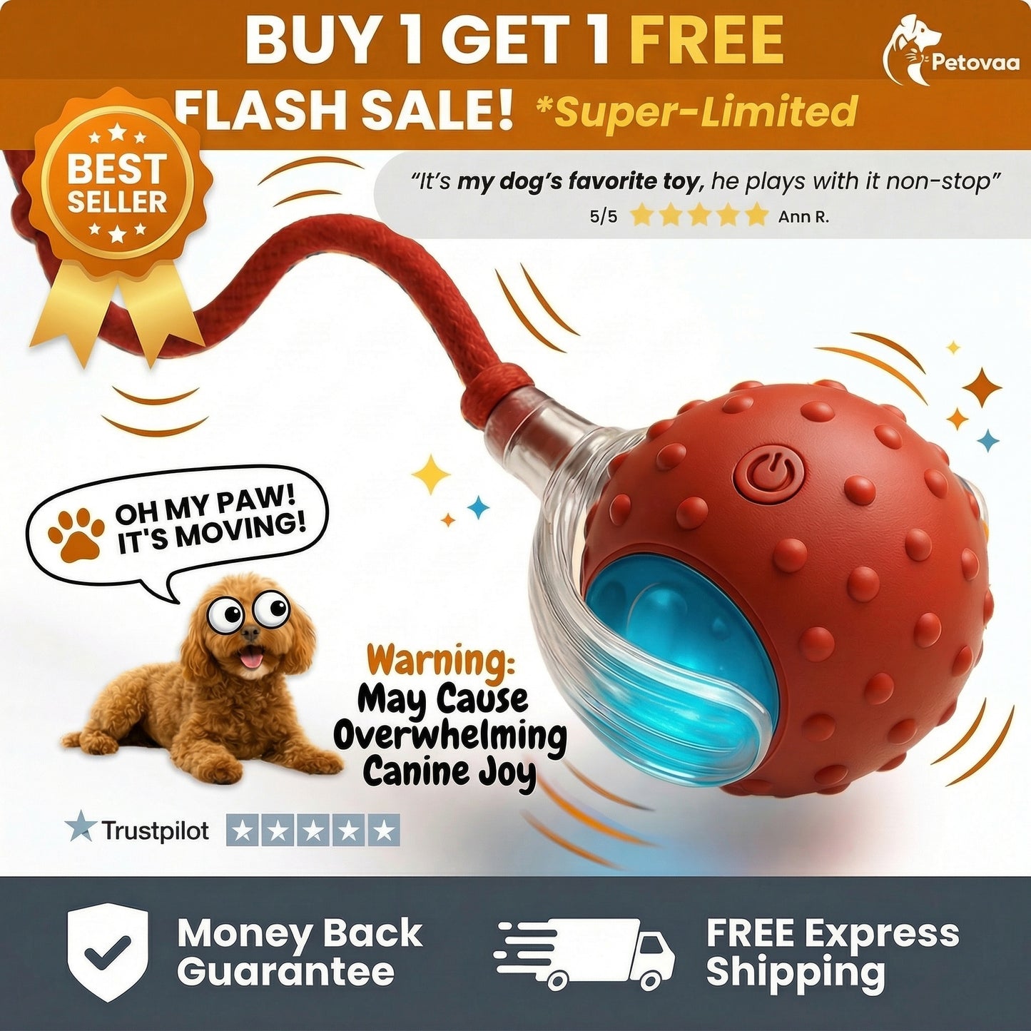 Smart Interactive Cat Ball by PETOVAA™ - BUY 1 GET 1 FREE